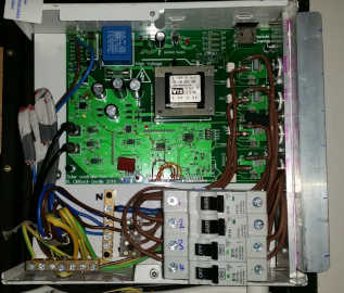 Photo of the PCB insdtalled in a case